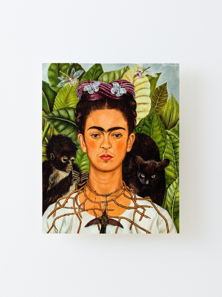 self portrait with thorn necklace and hummingbird self portrait with thorn necklace and hummingbird