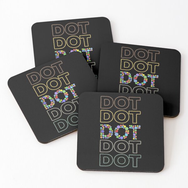 Item preview, Happy Dot Day - Dot Mosaic and Repeated Text Artwork designed and sold by Lilli Lutz.