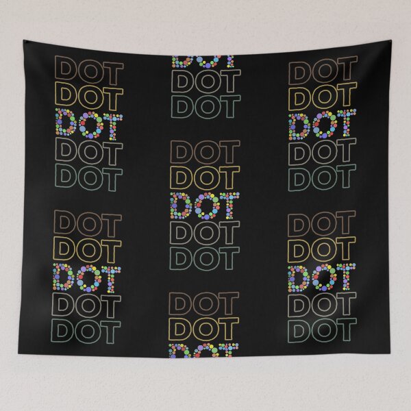 Item preview, Happy Dot Day - Dot Mosaic and Repeated Text Artwork designed and sold by Lilli Lutz.
