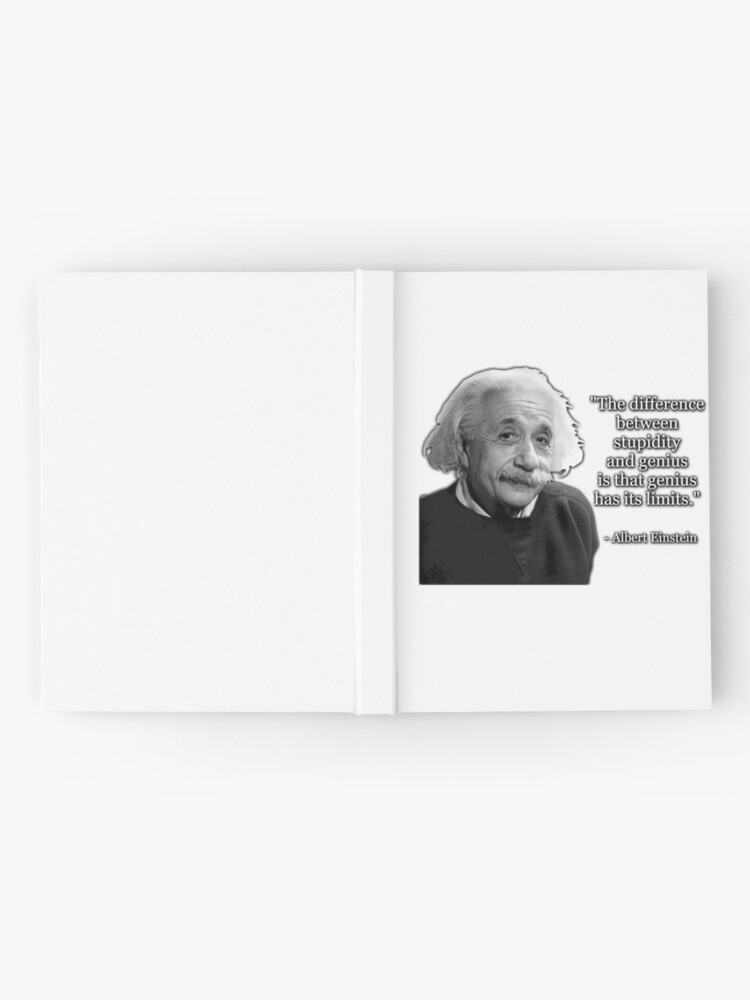 Carnet Cartonne Albert Einstein Sur Le Genie Et La Stupidite Par Naumaddicarts Redbubble