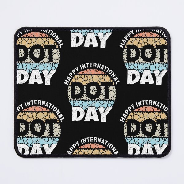 Item preview, Happy International Dot Day - Vintage Retro Sunset Style Dot Mosaic Artwork (for dark color options) designed and sold by Lilli Lutz.