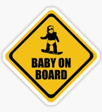 Snowboarding Baby on Board Sticker