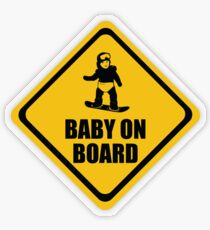 Snowboarding Baby on Board Transparent Sticker