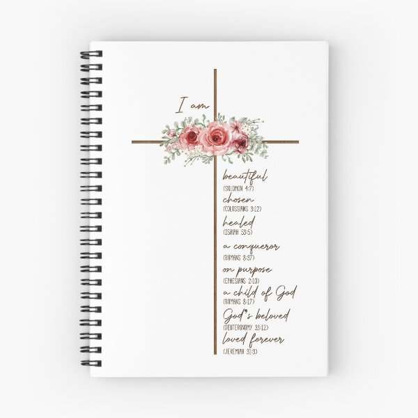 Item preview, I am - 8 bible verses on identity - Cross Baptism Gift Girl, Baby Girl Gift, Nursery Wall Art, Godchild Baptism Sign Dedication Gift, Nursery Decor, Christian designed and sold by projectmadenew.