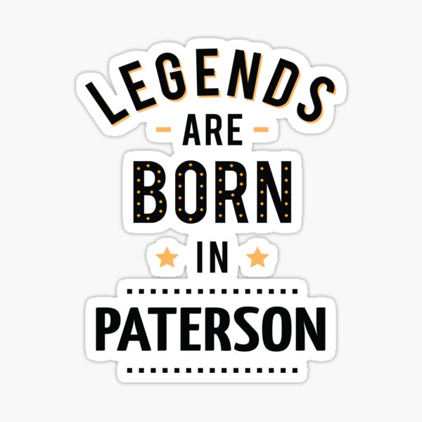 Vista previa del artículo con la obra «Las leyendas nacen en Paterson», diseñado y vendido por FiveNiches.