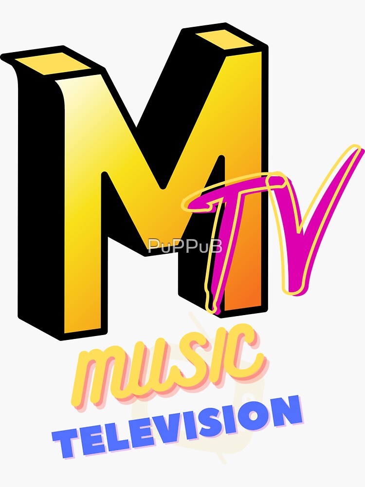 "Music Television M TV Logo " Sticker for Sale by PuPPuB Redbubble