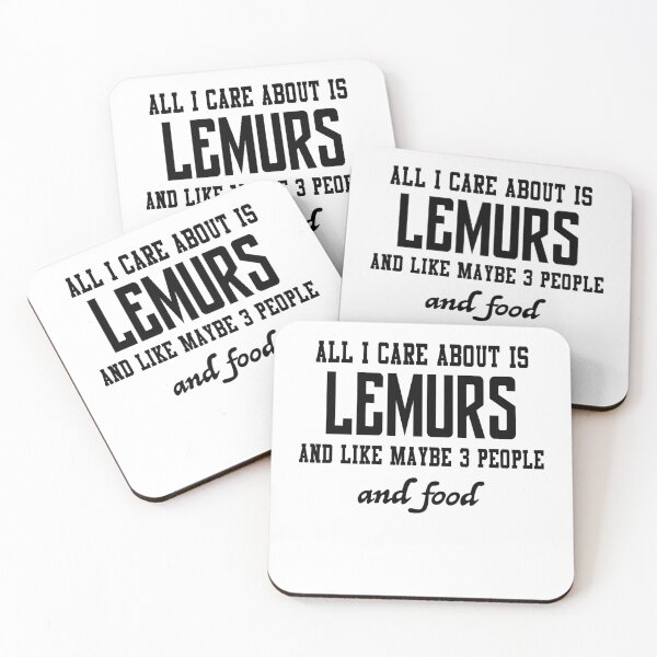 Item preview, All I care about is Lemurs and like maybe 3 people and food designed and sold by loveislovestore.
