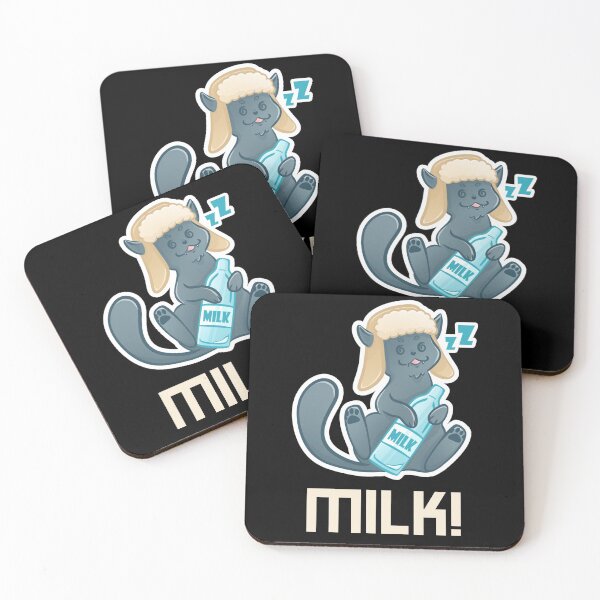 Item preview, Russian Blue Cat Drunk On Milk designed and sold by SewnMemories.