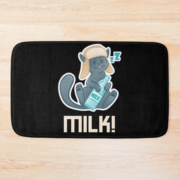 Item preview, Russian Blue Cat Drunk On Milk designed and sold by SewnMemories.