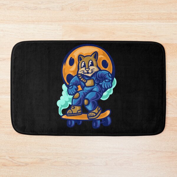 Item preview, Astrocat playing skateboard illustration designed and sold by king's Outfit.