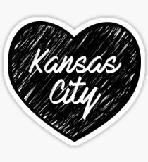 I Love Kansas City - I Heart KC (Cursive) Sticker