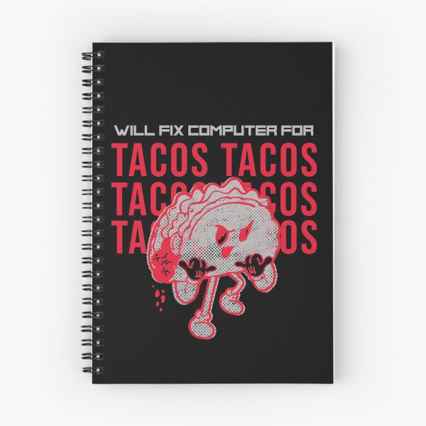 Item preview, Will fix computer for tacos - programmer - nerd culture - red, greyand black designed and sold by hasbeenz.