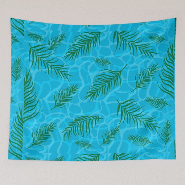 Item preview, Blue Tropical Water With Palm Leaves designed and sold by Vimbuy.