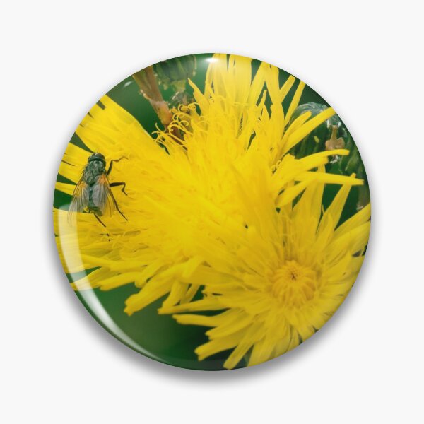 Item preview, Yellow Dandelion Flower with a Fly designed and sold by spiritink.