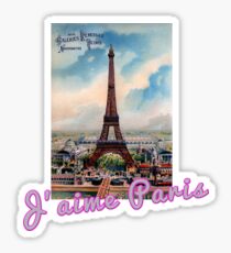 J'aime Paris (I Love Paris) Eiffle Tower Sticker