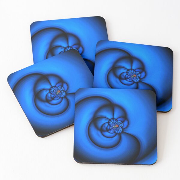 Item preview, geometric vanishing point shades of bright royal blue designed and sold by mister-john.