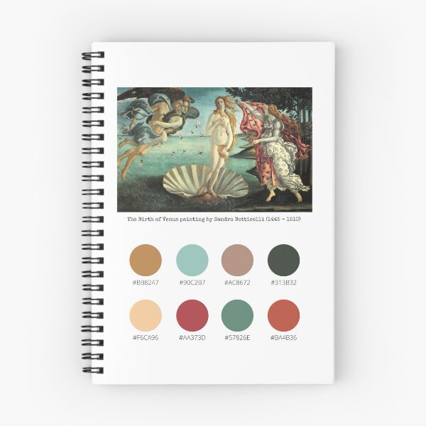Item preview, Colour Palette of Birth of Venus by Sandro Botticelli (1445 - 1510) designed and sold by CoffeewithAnh.