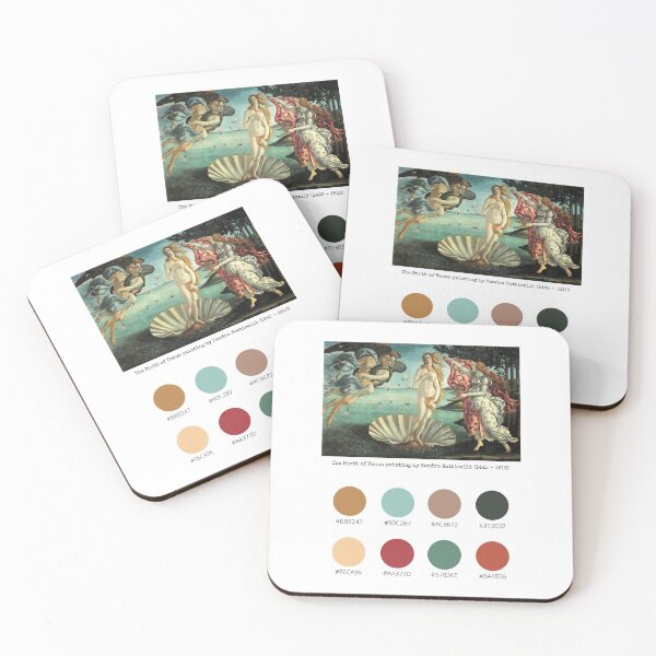 Item preview, Colour Palette of Birth of Venus by Sandro Botticelli (1445 - 1510) designed and sold by CoffeewithAnh.