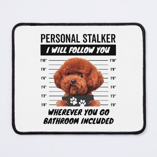 Item preview, Personal Stalker Dog – Red Miniature Poodle designed and sold by More Cute Dogs.
