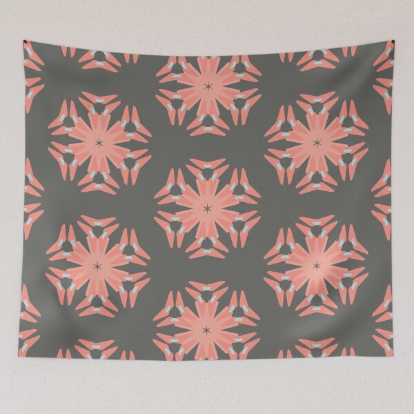 Item preview, Modern Star Flower Pattern Artwork 02 Nordic Color 04 designed and sold by Stefanie Boike.