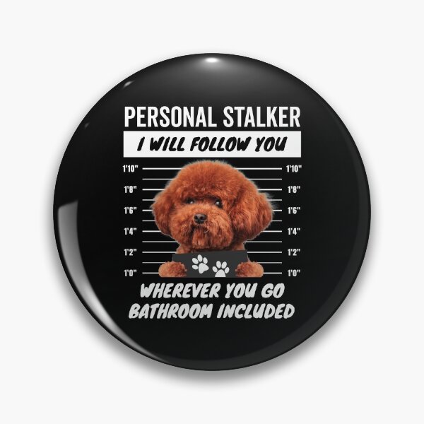 Item preview, Personal Stalker Dog – Red Miniature Poodle designed and sold by More Cute Dogs.