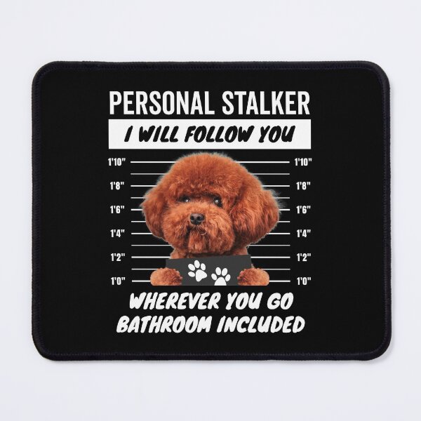 Item preview, Personal Stalker Dog – Red Miniature Poodle designed and sold by More Cute Dogs.
