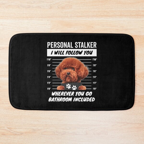 Item preview, Personal Stalker Dog – Red Miniature Poodle designed and sold by More Cute Dogs.