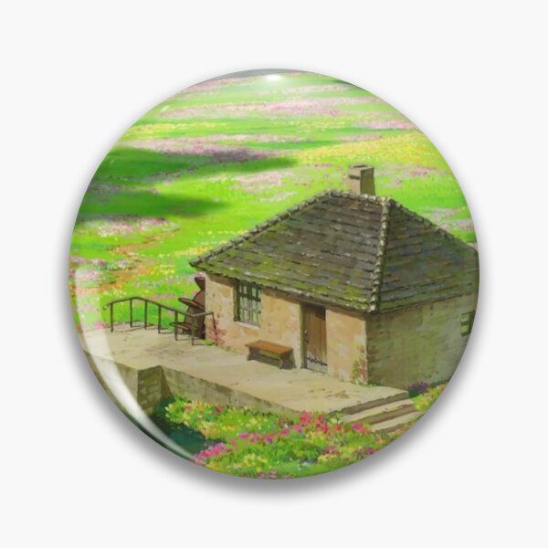 Item preview, Landscape Anime Meadow with a Lake House designed and sold by pompomcherryy.