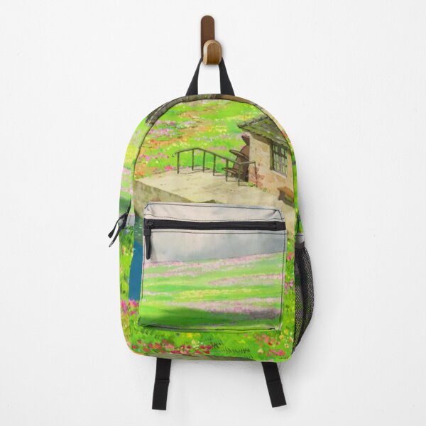Item preview, Landscape Anime Meadow with a Lake House designed and sold by pompomcherryy.