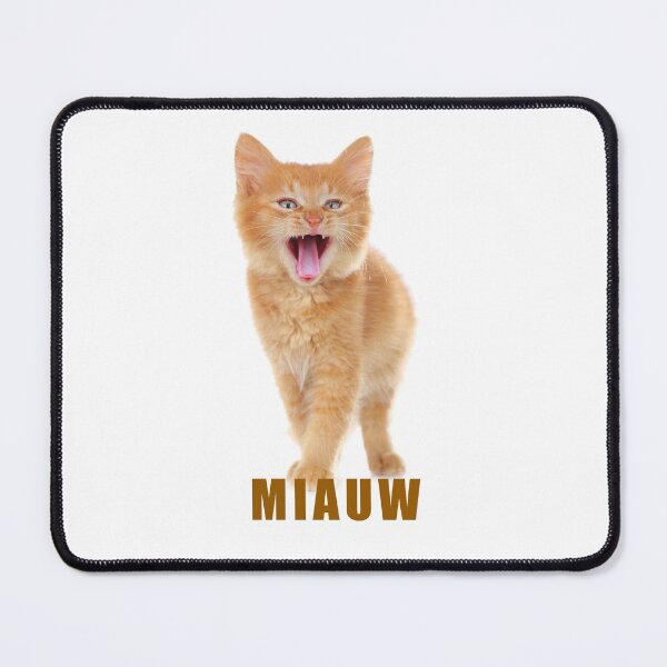 Item preview, Red cute cat with lettering meow designed and sold by Toffy2222.