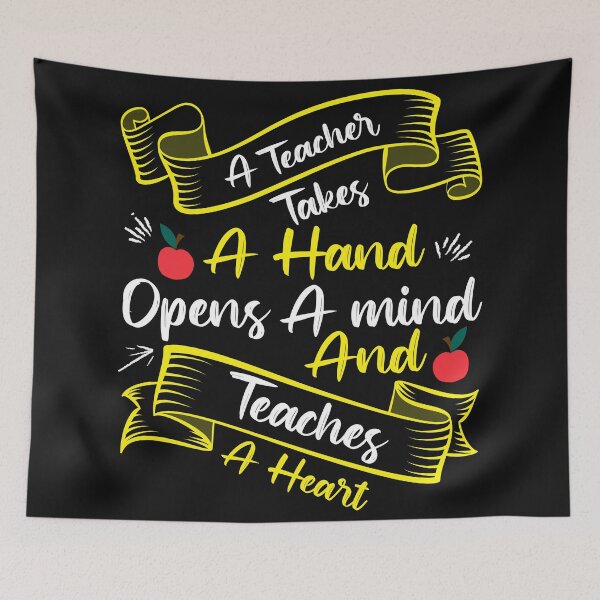 Item preview, A teacher takes a hand opens a mind & touches a heart designed and sold by AuroraApparel.