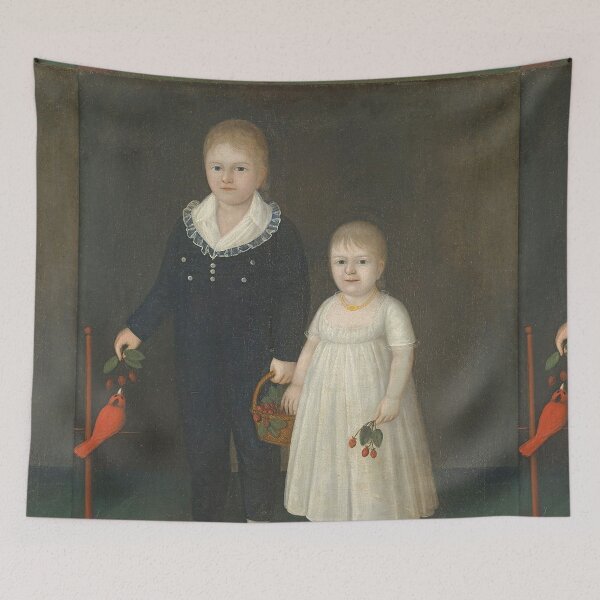 Artikelvorschau, Vintage cursed painting of 2 creepy children entworfen und verkauft von Vintage Designs +.