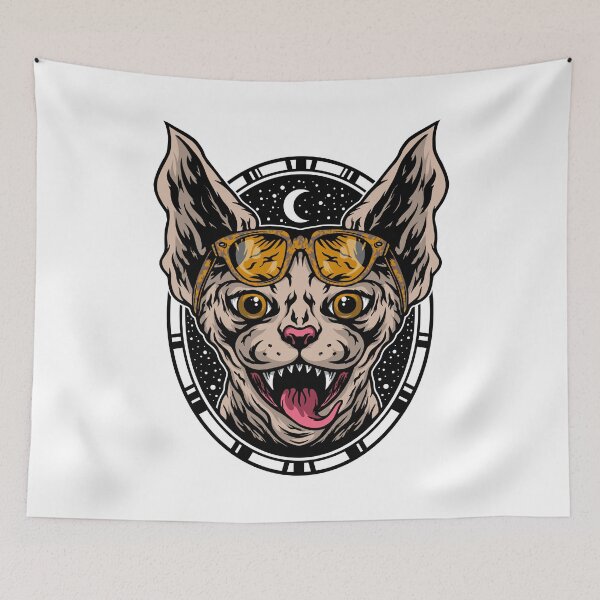 Item preview, Sphynx cat wearing sunglasses illustration Gift For Women And Men designed and sold by king's Outfit.