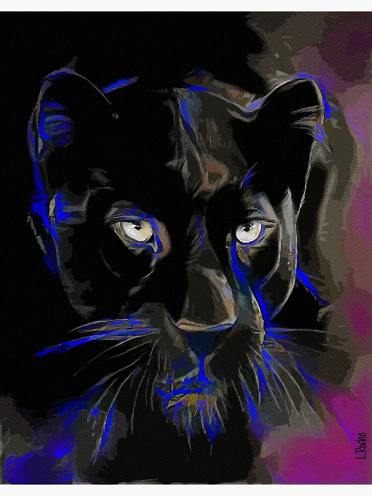 油彩画　黒豹　panthere noire 油彩画 黒豹 panthere noire 油彩画 黒豹 panthere noire Black