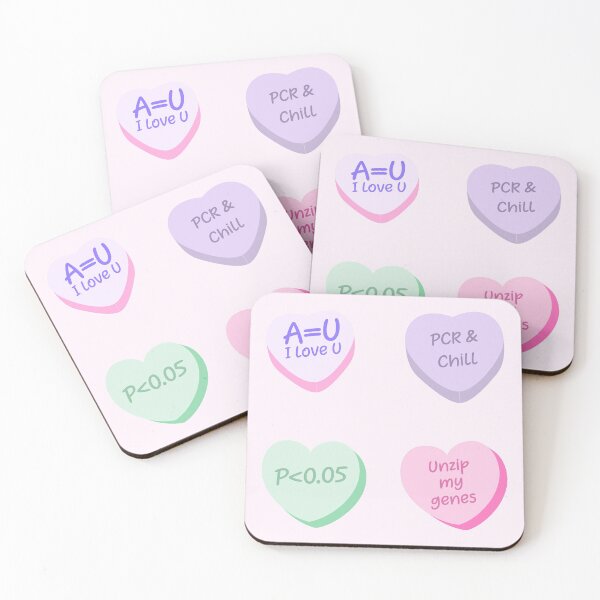Item preview, Lovely Laboratory Hearts PCR and Chill Unzip my genes Sticker pack designed and sold by labstud.