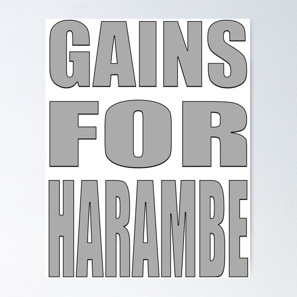 Item preview, GAINS FOR HARAMBE GREY designed and sold by earlstevens.