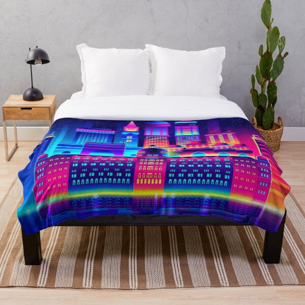 Mumbai At Night Throw Blanket