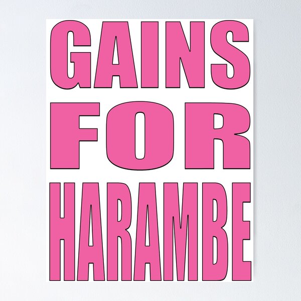 Item preview, GAINS FOR HARAMBE PINK designed and sold by earlstevens.