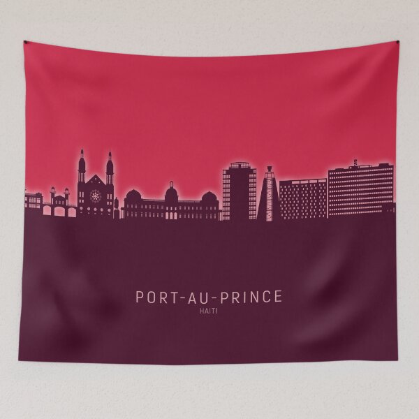 Item preview, Port-au-Prince Haiti Skyline designed and sold by ArtPrints.
