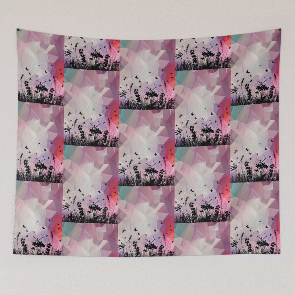 Item preview, Sunset Butterflies Geometric designed and sold by Ubermorgen.
