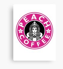 PEACH COFFEE Canvas Print