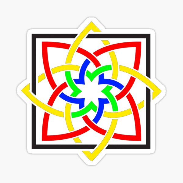 zellige marocain coloré,culture marocaine,artisanat marocain Sticker