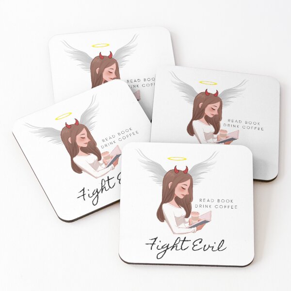 Item preview, Leer libros beber café luchar contra el mal en una niña | Puatee designed and sold by PuTaTeeShop.