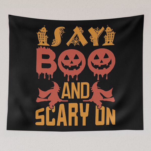 Item preview, Say Boo And Scary On - Funny Halloween designed and sold by S Cube Design.