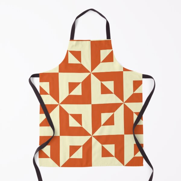 Item preview, Retro Autumn checkerboard op art, modern tile design in rust and cream designed and sold by Freewheeling.