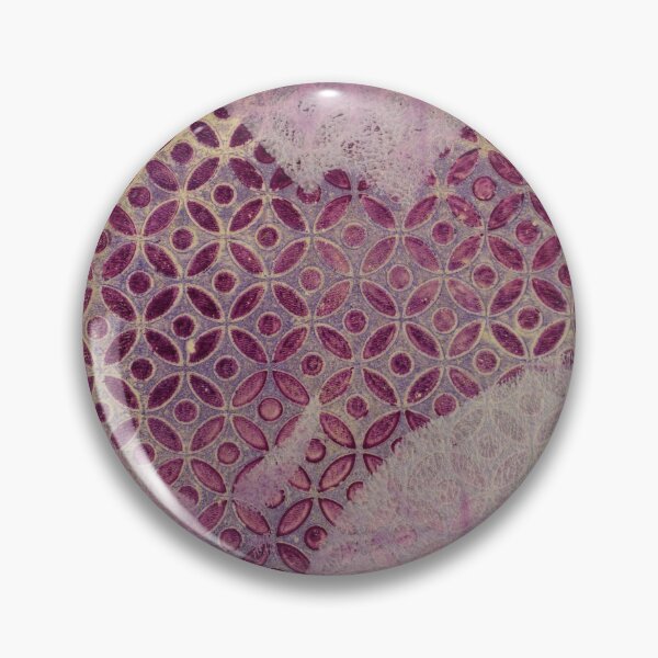 Item preview, Pink trees in the mist, moorish, abstract gelprint designed and sold by AliSullivanArt.