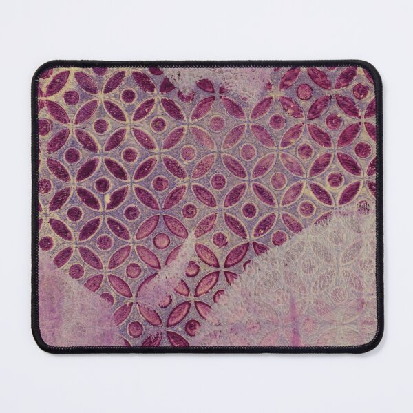 Item preview, Pink trees in the mist, moorish, abstract gelprint designed and sold by AliSullivanArt.