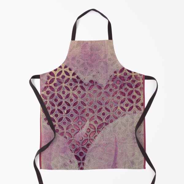 Item preview, Pink trees in the mist, moorish, abstract gelprint designed and sold by AliSullivanArt.