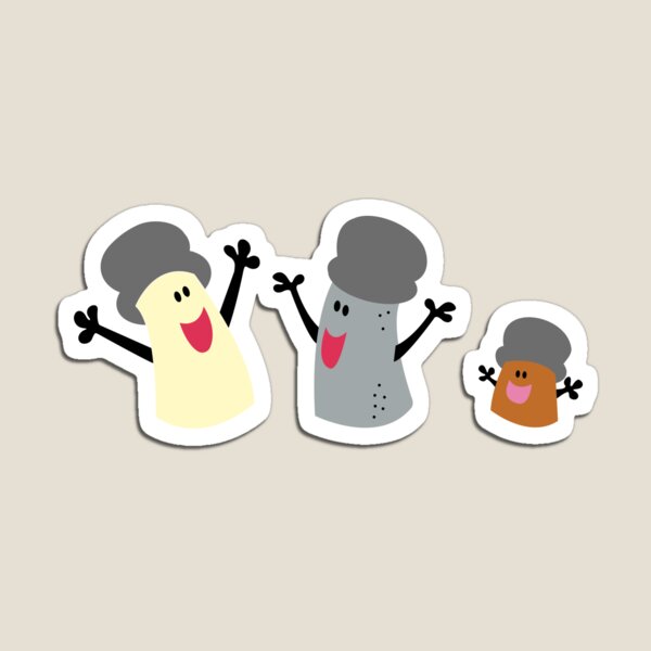 Mr Salt, Mrs Pepper and Paprika Pin for Sale by goal-getter