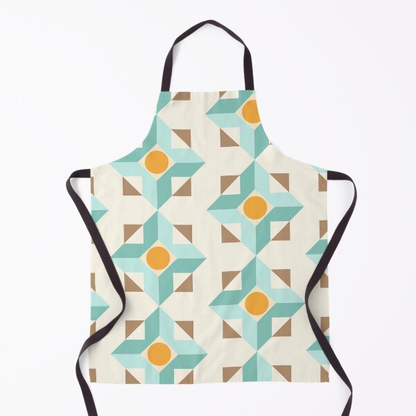 Item preview, Vintage tiled design in muted vintage colours, geometric, cottage core design designed and sold by Freewheeling.